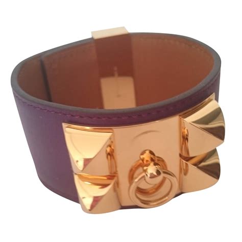 hermes purple leather bracelet|Hermes bracelet leather women's.